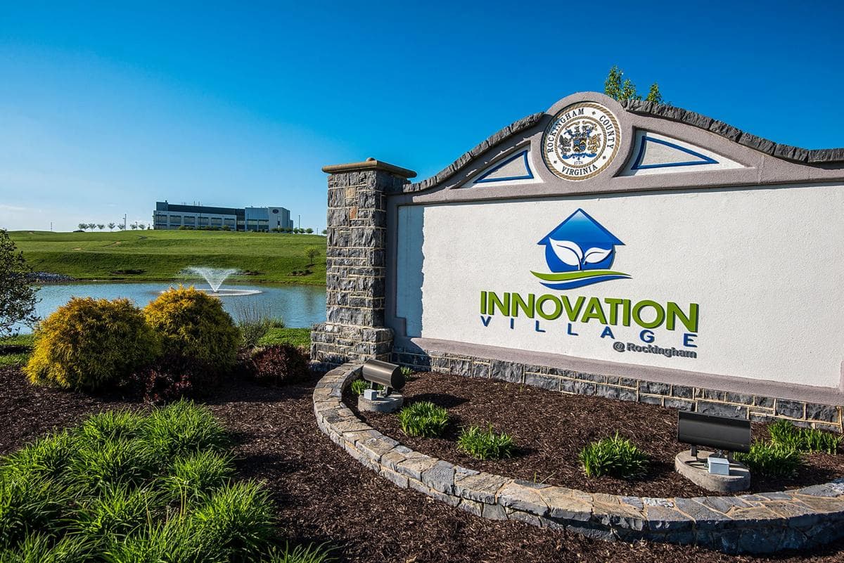 Front sign at Innovation Village